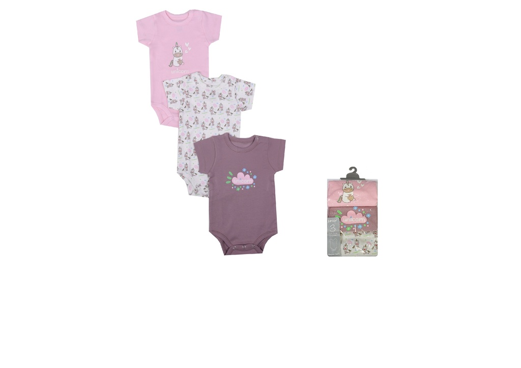 Bodysuit P/3  Short Sleeve unicorn