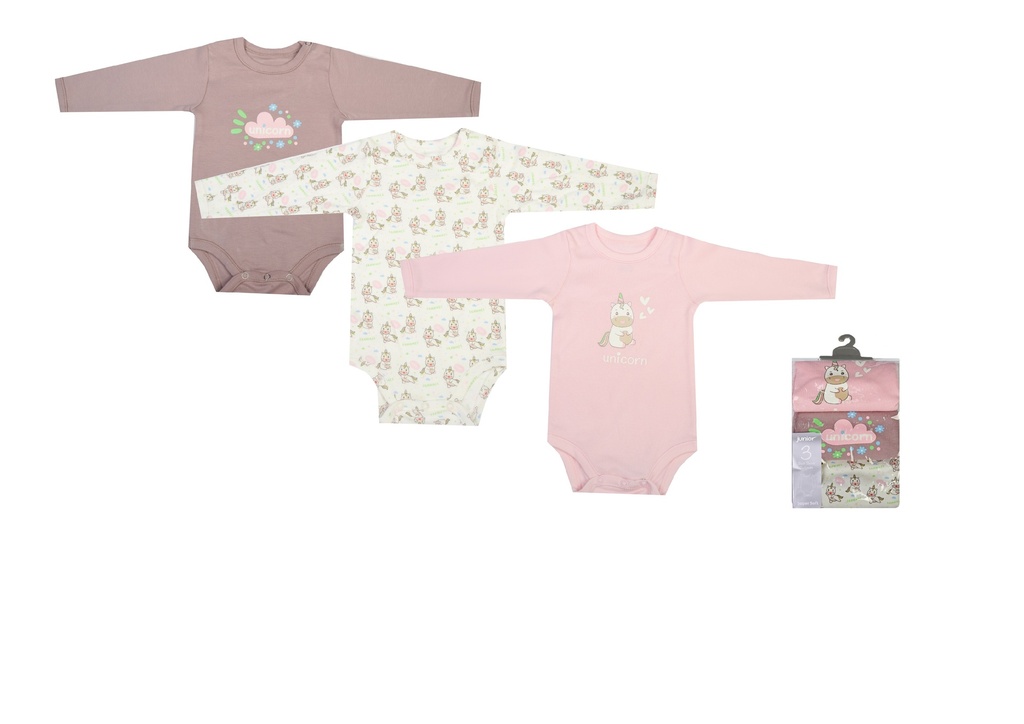 Bodysuit P/3 Long Sleeve unicorn