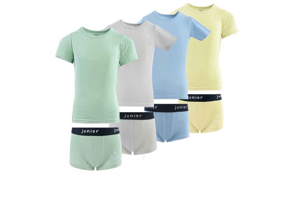 Boys'set "Short sleeve flannel with Boxer"