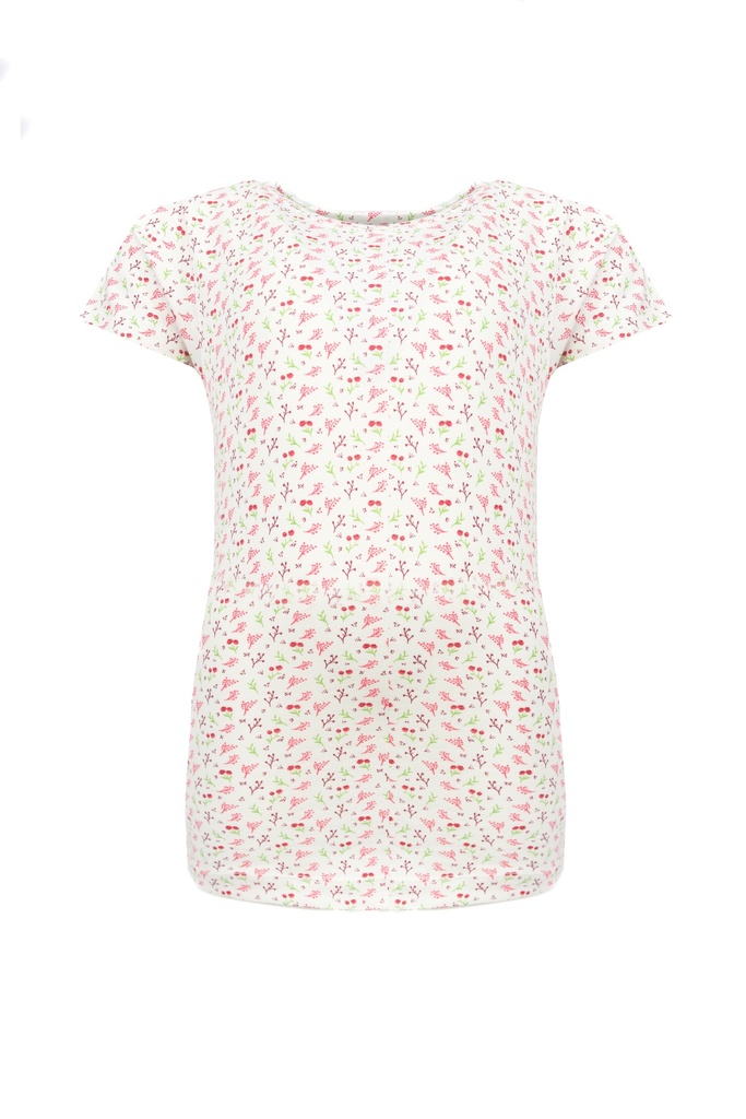 Full Print Short sleeve flannel Fushia