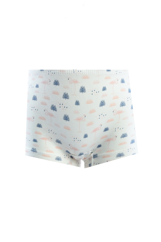 Full print lycra Girls short Silver