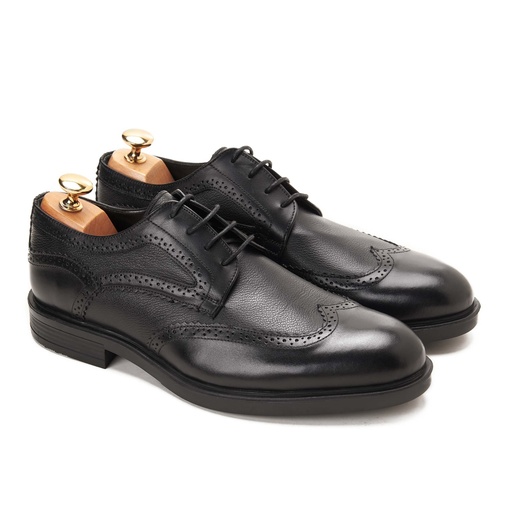 Callisto Derby Brogue Black With Grain