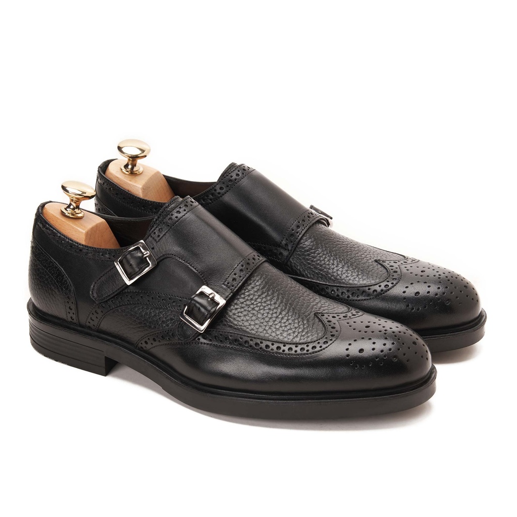 Double Monk Brogue Black With Lama
