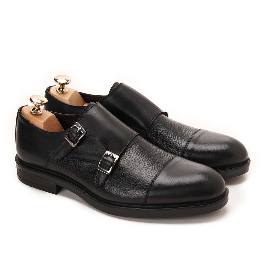 Double Monk Cap Black With Lama