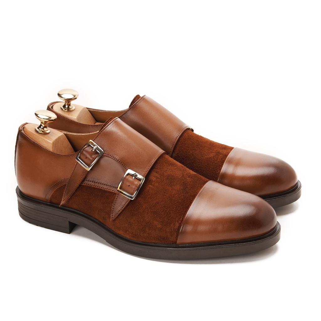 Double monk strap Havan with suede