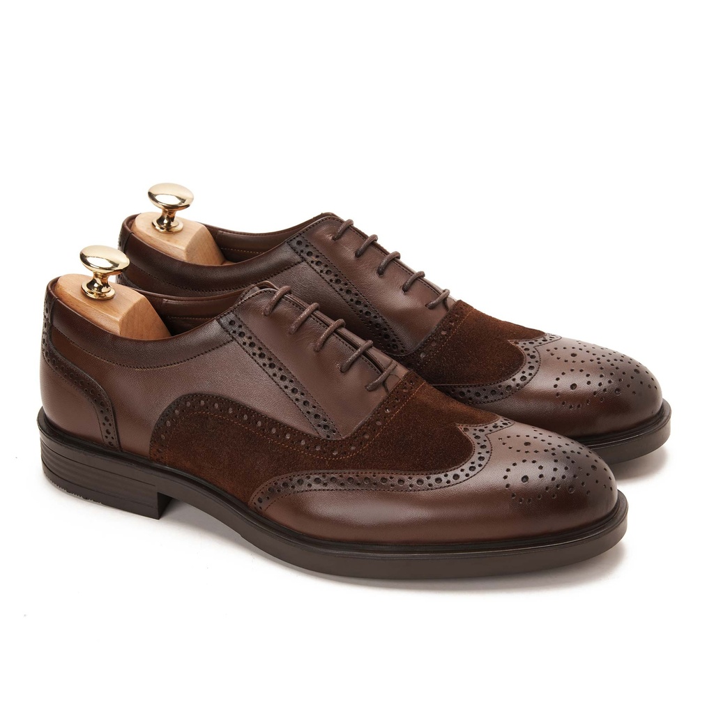 Oxford Brogue Genuine Brown With Suede