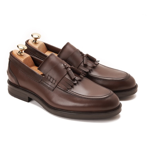 [LBL22-12-Genuine Brown] Double Tassel loafer Genuine Brown
