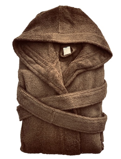 Egyptian Cotton Bathrobe - Brown 