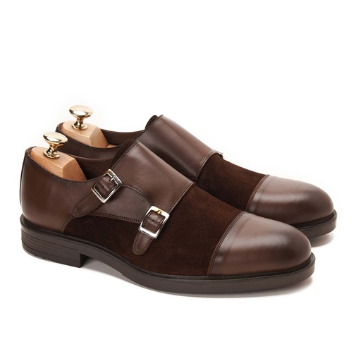 [DMC16-132-Genuine Brown] Double Monk Cap Genuine Brown With Suede