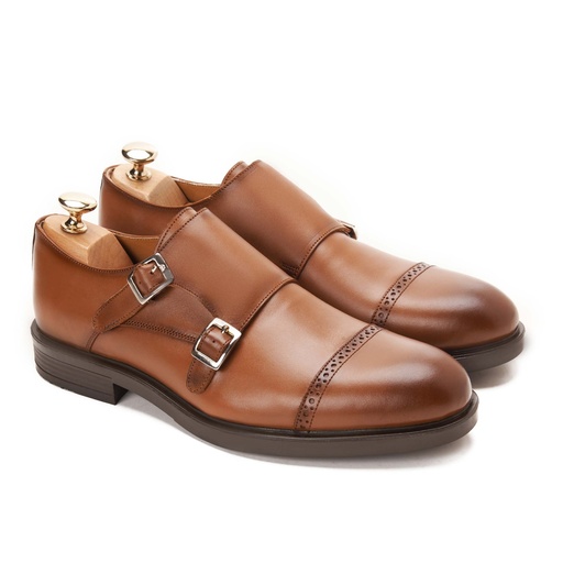 [DMB17-12-Genuine Havan] Double Monk Semi Brogue Genuine Havan