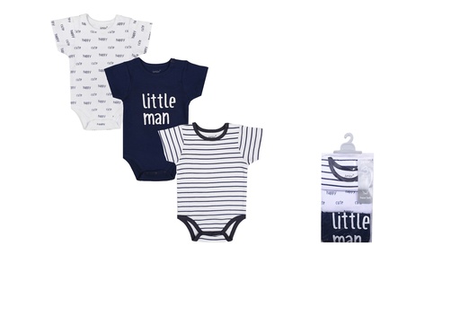 [5213-05] Bodysuit P/3 Short Sleeve Blue