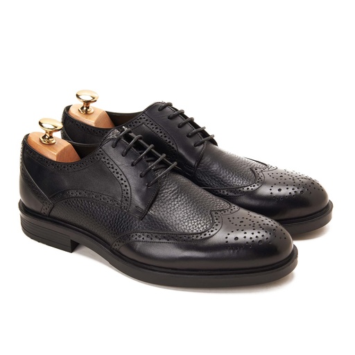 [DBR9-162-Black] Callisto Derby Brogue Black With Lama