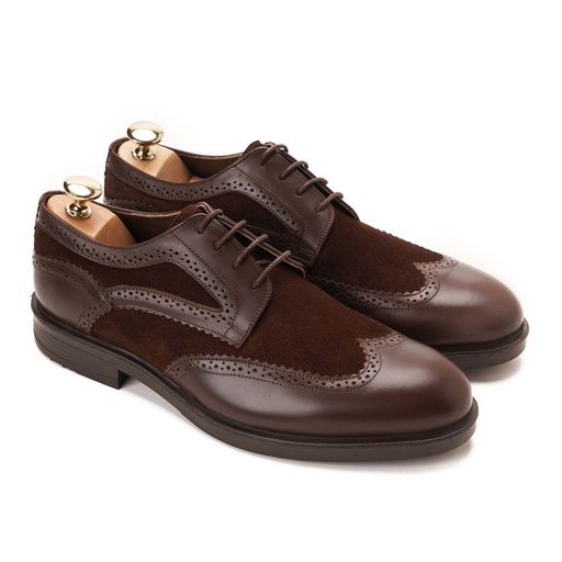[DBR9-132-Brown] Callisto Derby Brogue Brown With Suede