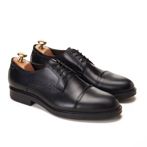 [DG1-12-Black] Cap Toe Derby Black