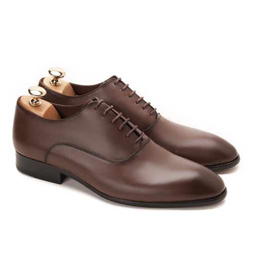 [OSK30-11B-Genuine Brown] Classic York Plain Toe Oxford Genuine Brown