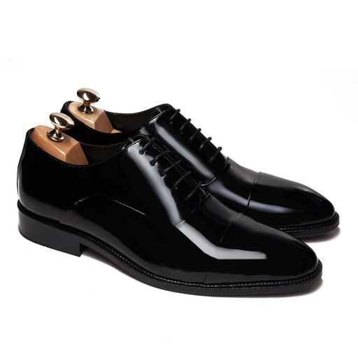 [2OG28-21-Black] Elegant First Oxford Cap Glossy Black