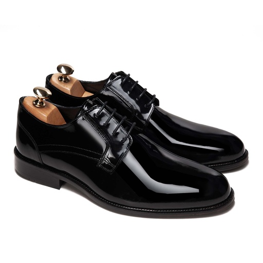 [DP26-21-Black] Derby Plain Glossy Black