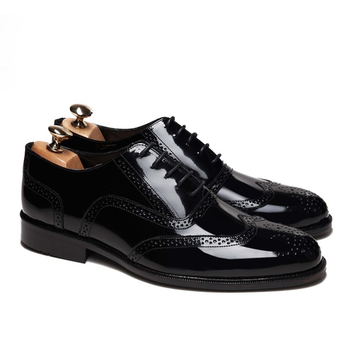 [OBR1-21-Black] Oxford Brogue Glossy Black