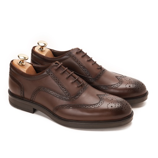 [OBR1-12-Light Genuine Brown] Oxford Brogue Light Genuine Brown