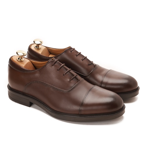 [OG1-12-Light Genuine Brown] Oxford Cap Toe Light Genuine Brown