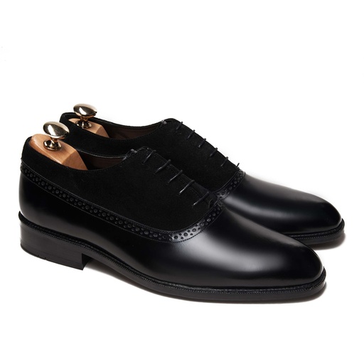 [OP6-2B31-Black] Oxford Plain Cordovan Black With Suede