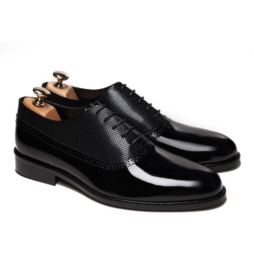 [OP6-281-Black] Oxford Plain Glossy Black With Dots
