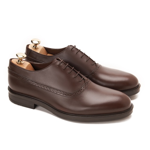 [OP6-12-Brown] Oxford Plain Toe Brown