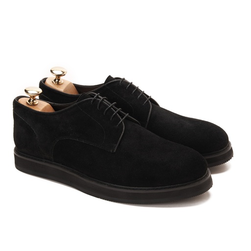[DP11-34-Black] Smart Derby Plain Suede Black