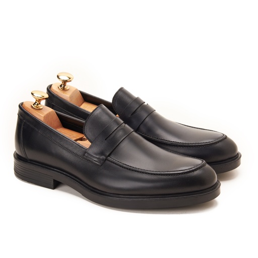 [LCOL1-12-Black] Penny Loafer College Black