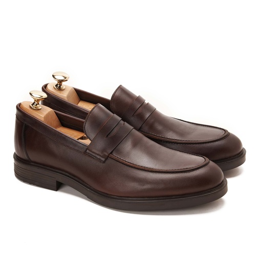 [LCOL1-12-Brown] Penny Loafer College Brown