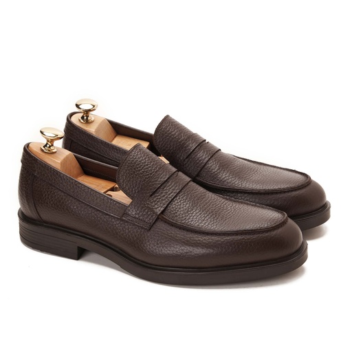[LCOL1-62-Brown] Penny Loafer College Lama Brown
